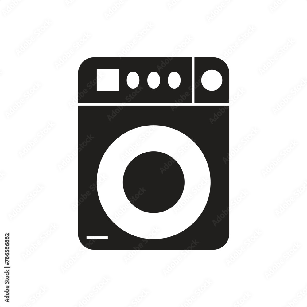 washing machine vetor icon line template