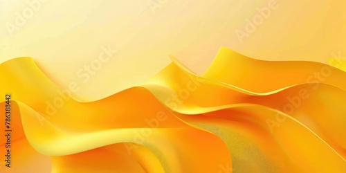 Abstract orange and yellow waves on a soft gradient background, creating a sense of fluid motion and warmth. © MrSmall