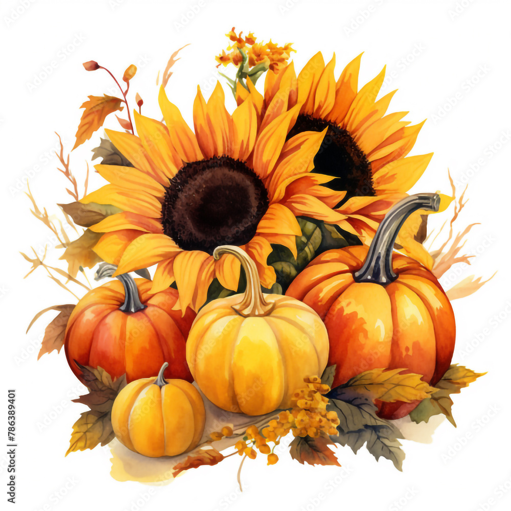 pumpkin and autumn leaves pumpkin and autumn leaves