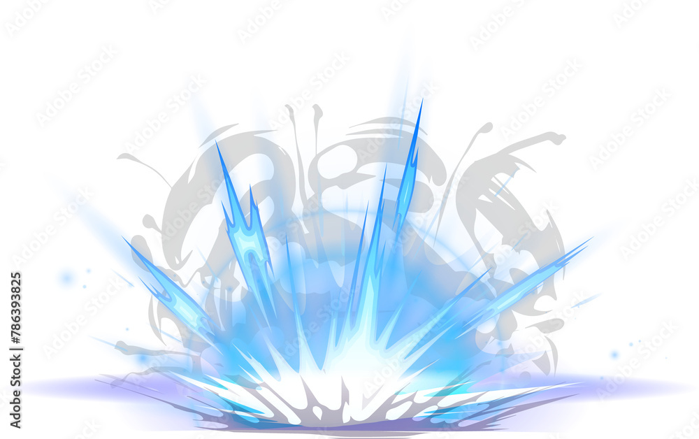 Blue Magic Ray Explosion