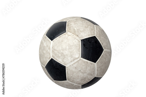 old soccer ball isolated