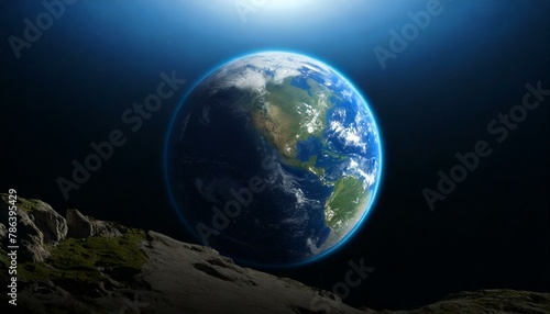 Celestial Masterpiece: Ultra-Realistic Earth Image in High Resolution, Showcasing Detailed Continents, Oceans, and Atmosphere"