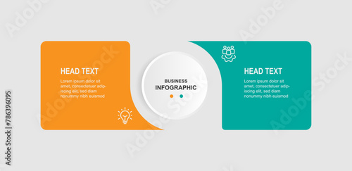 Two step layout design for infographic template 