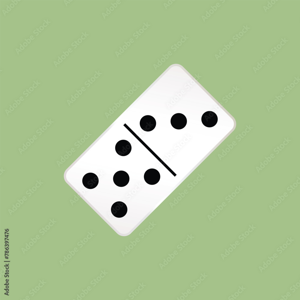 Simple domino card black and white vector design Simple domino card black and white vector design