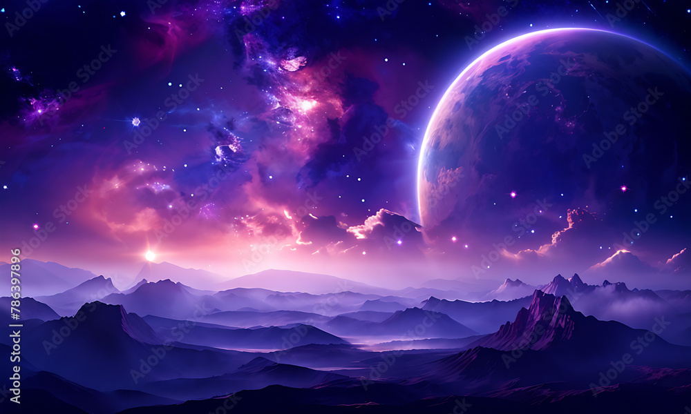 sky with stars and moon sky with stars and moon