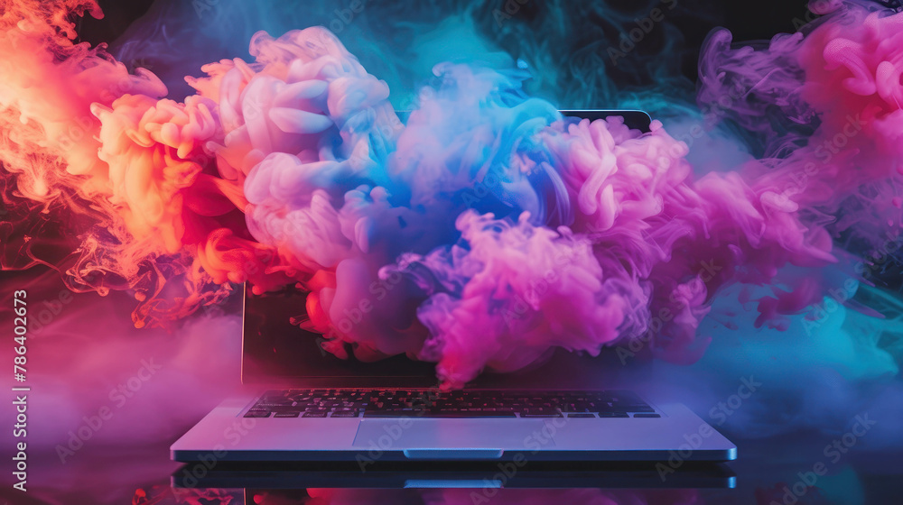 Experience the fusion of technology and creativity as colorful smoke ...