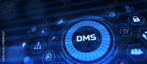 DMS Document management system business finance technology concept.