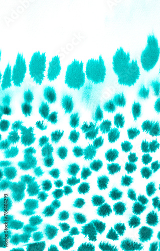 abstrakter Aquarellhintergrund mit grünen Flecken, Leopardenmuster

