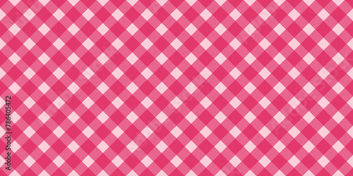 Diagonal pink checkered on the white background
