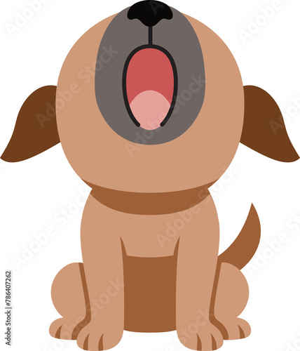 Cartoon character cute dog for design.