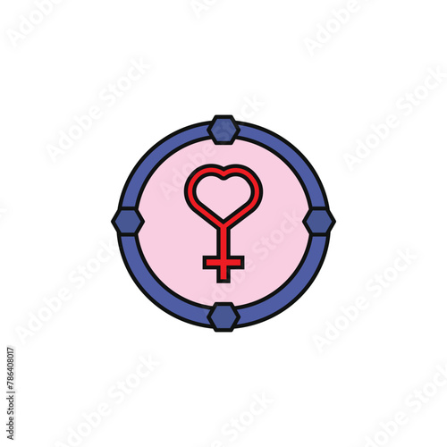 woman gender symbol vector type icon