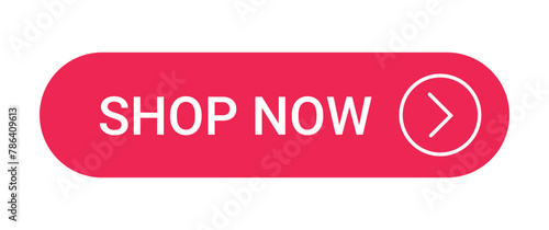 black shop now buy now button with an icon isolated on a white background