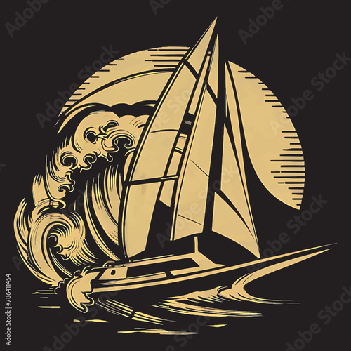 surfing water vector tshirt design and t-shirt graphics with Surfing, minimalist surfing style t shirt design.