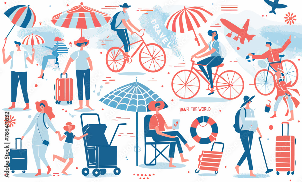 a group of people riding bikes and holding umbrellas a group of people riding bikes and holding umbrellas