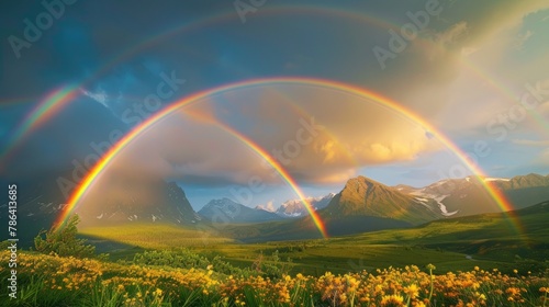 Rainbow-themed images depicting double rainbows, supernumerary rainbows, and other rare variations, adding an extra layer of magic and intrigue to the natural spectacle