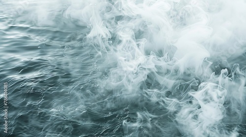 Dynamic interplay of smoke and water, conveying the ethereal beauty of the combination of these two elements photo