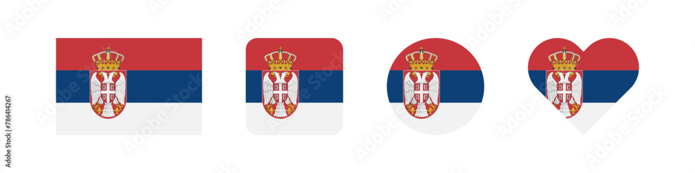 Serbia flag of country. Serbian nation emblem. Europe country state. Serbia flag of country. Serbian nation emblem. Europe country state.