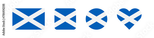 Scotland flag. Britain national country banner. Scottish emblem.