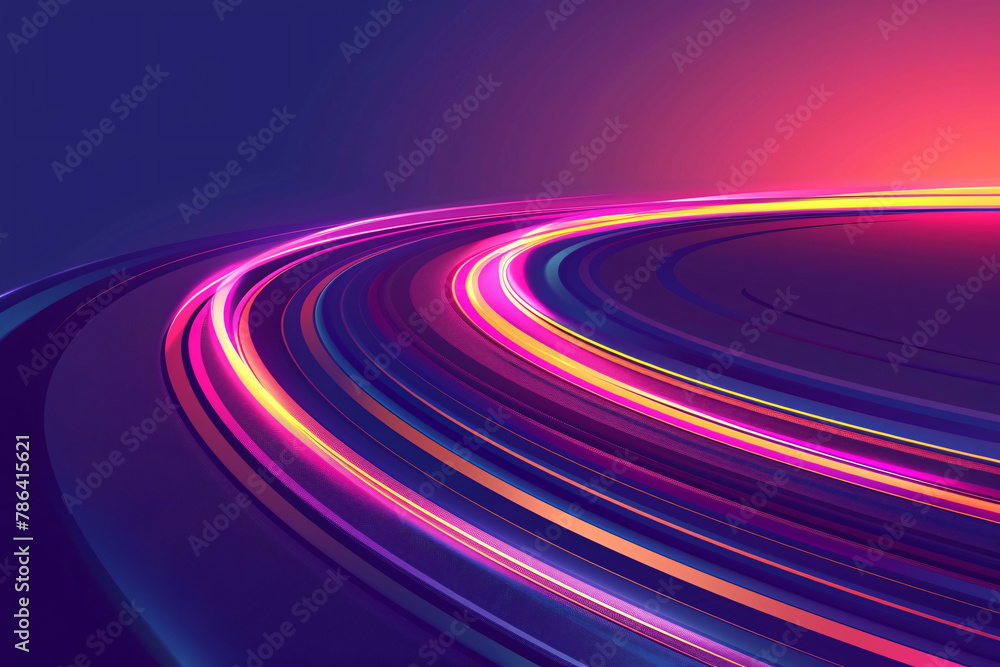Technology poster background material futuristic lines, abstract KV main visual business PPT background - obrazy, fototapety, plakaty 