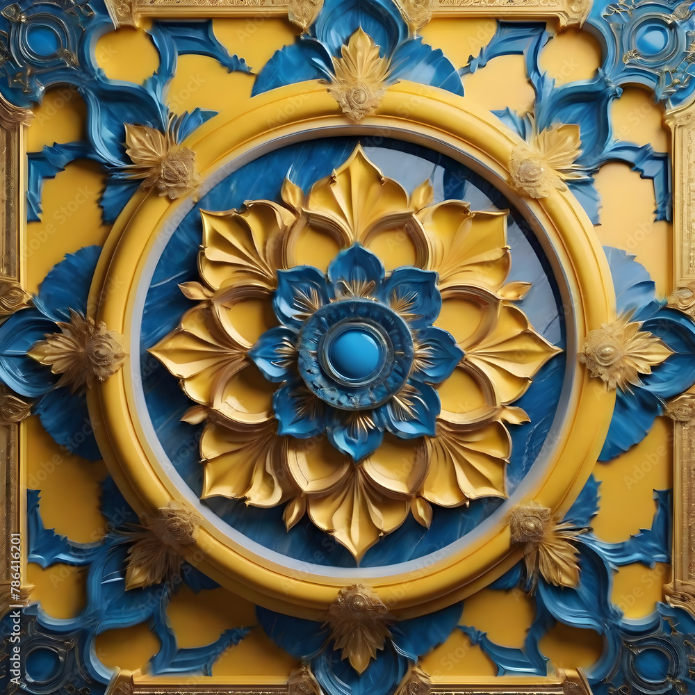 The mandala. Ornament on the ceiling in the form of a circle. The mandala. Ornament on the ceiling in the form of a circle.