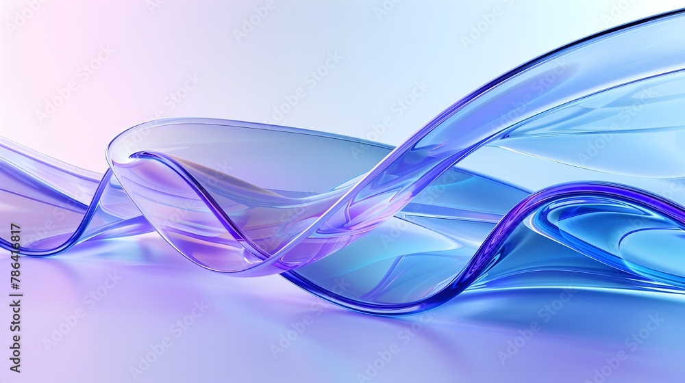 Ethereal Glass Waves in Fluid Motion with Prismatic Light Bending Ethereal Glass Waves in Fluid Motion with Prismatic Light Bending