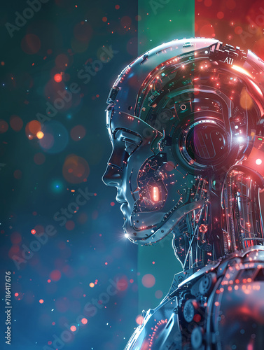 A conglomerate in AI represented in a movie poster style with "AI" and software development