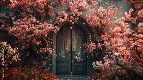 The Enchanting Portal in Bloom: A Surreal Journey Throughout