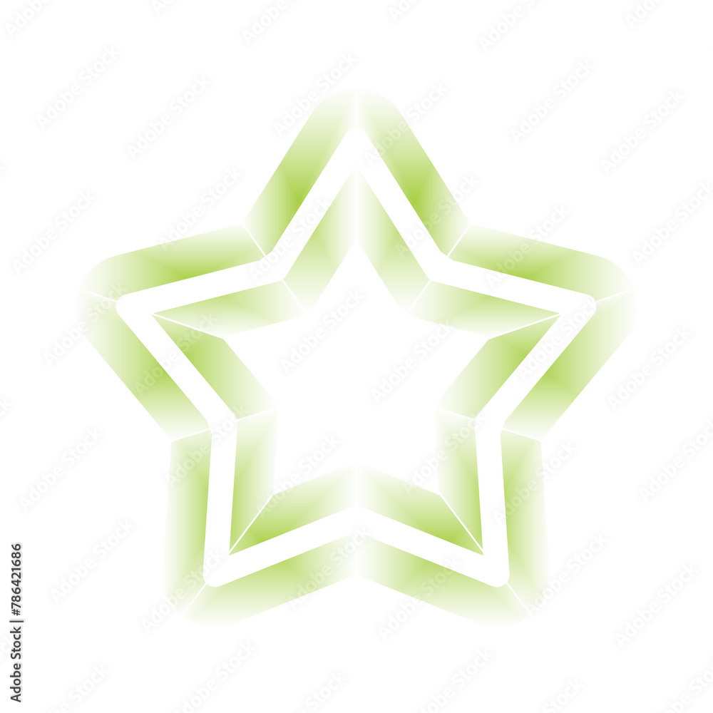 abstract green star shape isolated on transparent background for design elements. abstract green star shape isolated on transparent background for design elements.