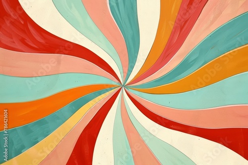 Colorful Swirl of Abstract Stripes.