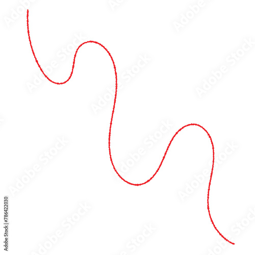 red thread isolated on white background