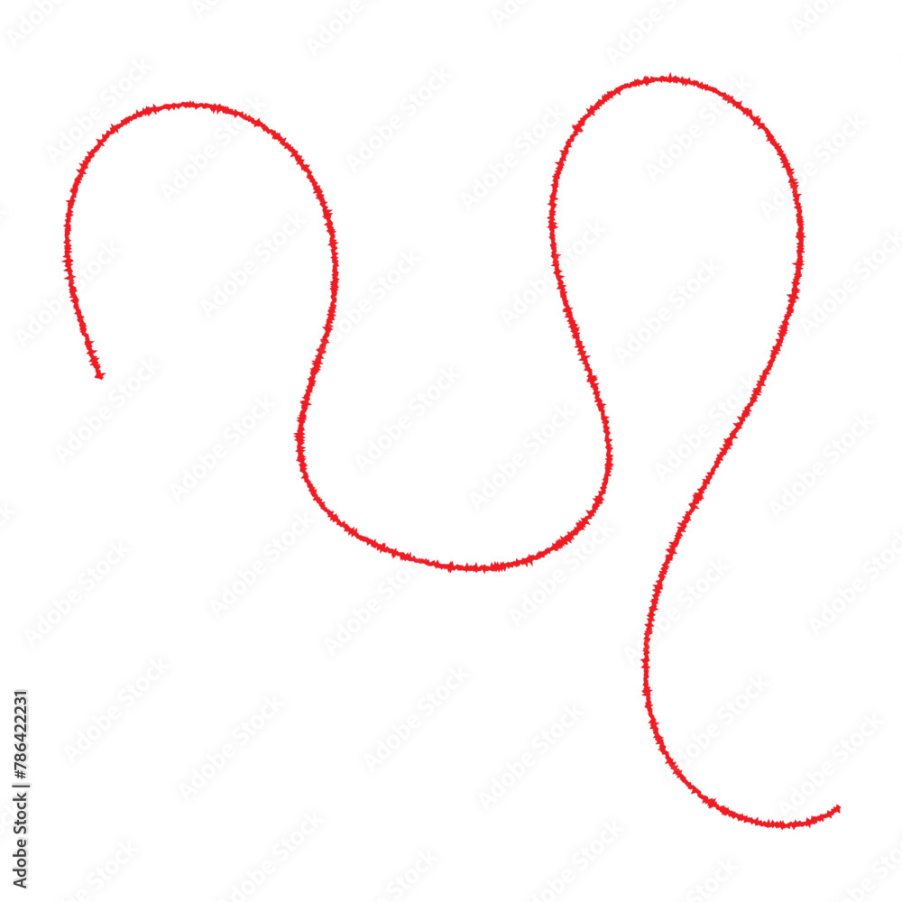red thread isolated on white background red thread isolated on white background