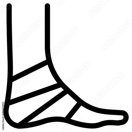 foot icon, simple vector design