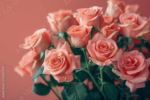 Surround yourself with the beauty of peach fuzz roses  the color trend of 2024  for an instant mood boost.