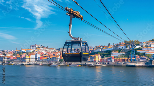 Porto Portugal  Vila Nova de Gaia Cable Car Portuguese