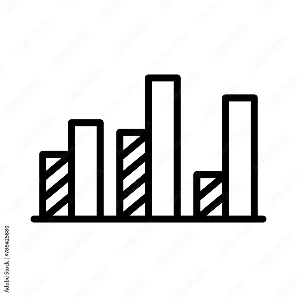 profit statistics chart line vector design icon profit statistics chart line vector design icon
