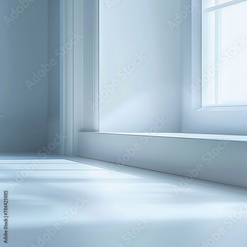 An empty room with a single window photo