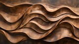 Flowing Clay Sculpture Composition with Soothing Organic Waves and Curves
