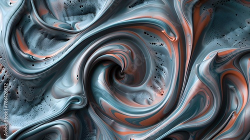 Smooth Flowing Abstract Swirls of Clay Crafting a Soothing and Visual Experience