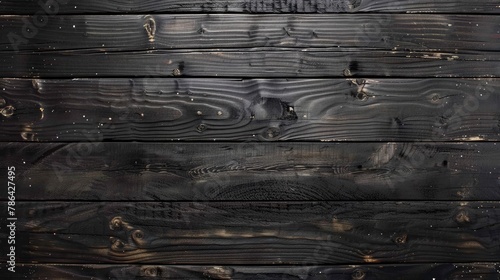 Rich and durable dark wood planks.