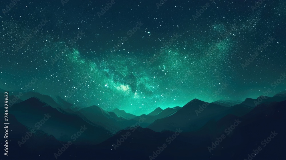 Celestial Symphony: Night Sky and Milky Way