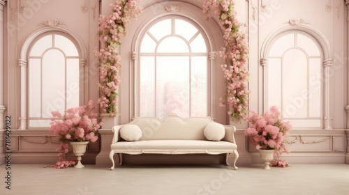 Classic Romance: Luxurious Pink Wedding Background