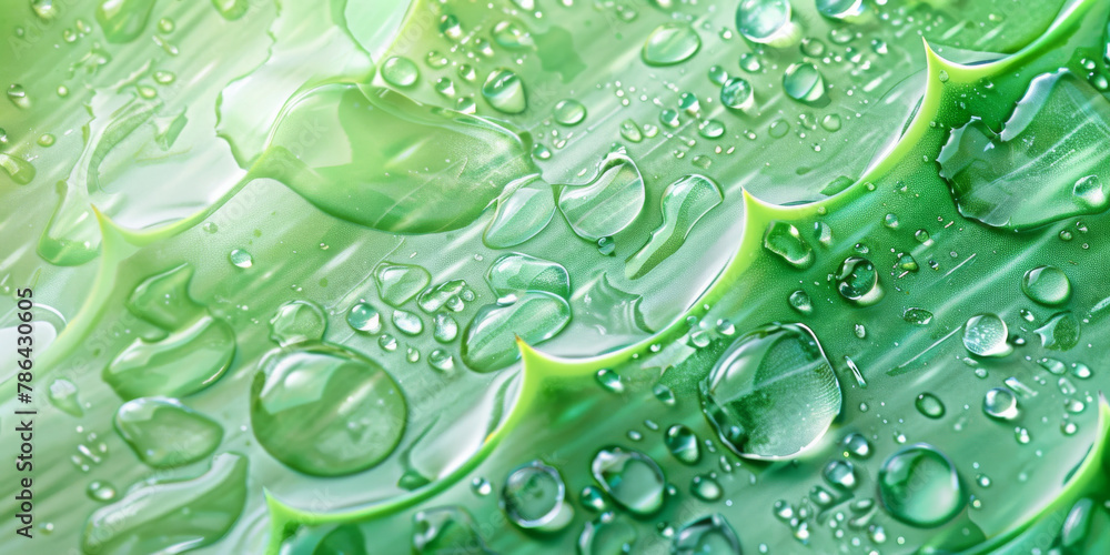 Refreshing Aloe Vera Gel Close-up with Dewdrops Refreshing Aloe Vera Gel Close-up with Dewdrops