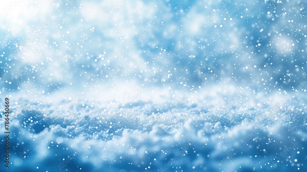 Fototapeta premium Icy Whispers: Ethereal Snowfall Symphony