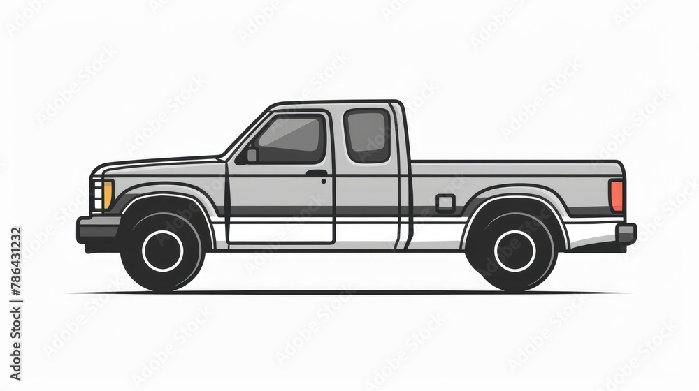 Icon representing a pickup outline