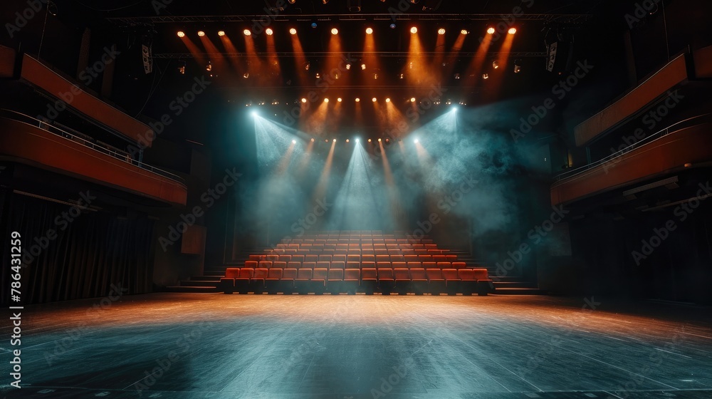 Fototapeta premium Luminous Void: Stage's Embrace