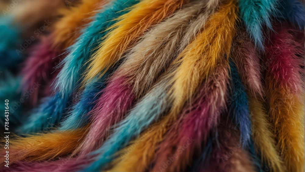 colorful fur close-up texture from Generative AI