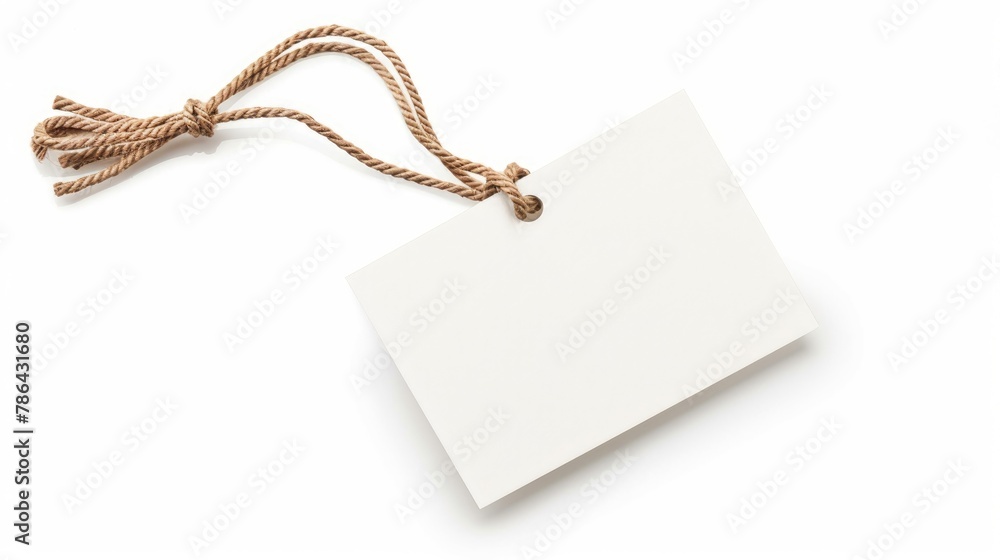 Isolated white background with a textile care label for clothing Isolated white background with a textile care label for clothing