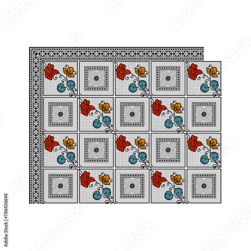 bedsheet design digital art use hand work and digital printing