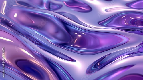 Purple metallic Abstract holographic wavy background with vaporwave vibes wallpaper. Liquid Metallic Wavy Background violet.
