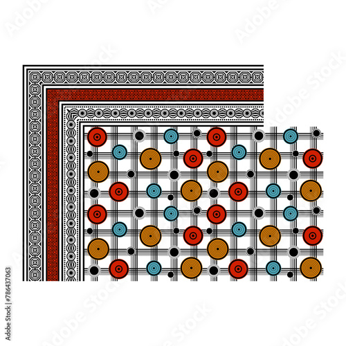bedsheet design digital art use hand work and digital printing